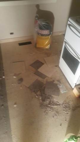 Asbestos floor